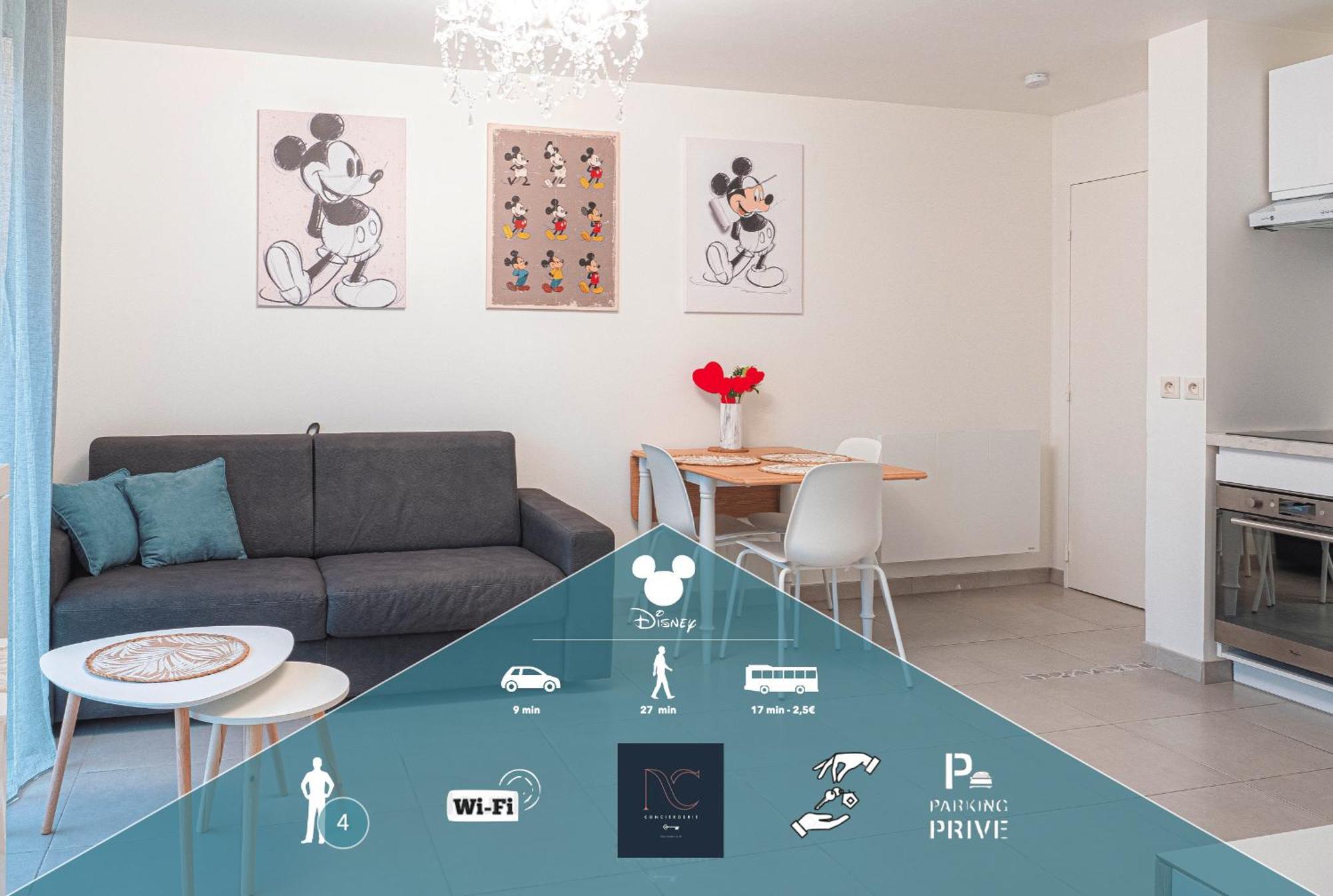 *Disneyland-Paris* 4Pers, Parking, Wifi Chessy  Buitenkant foto